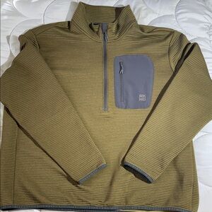 AKHG Olive Green Quarter-Zip Pullover